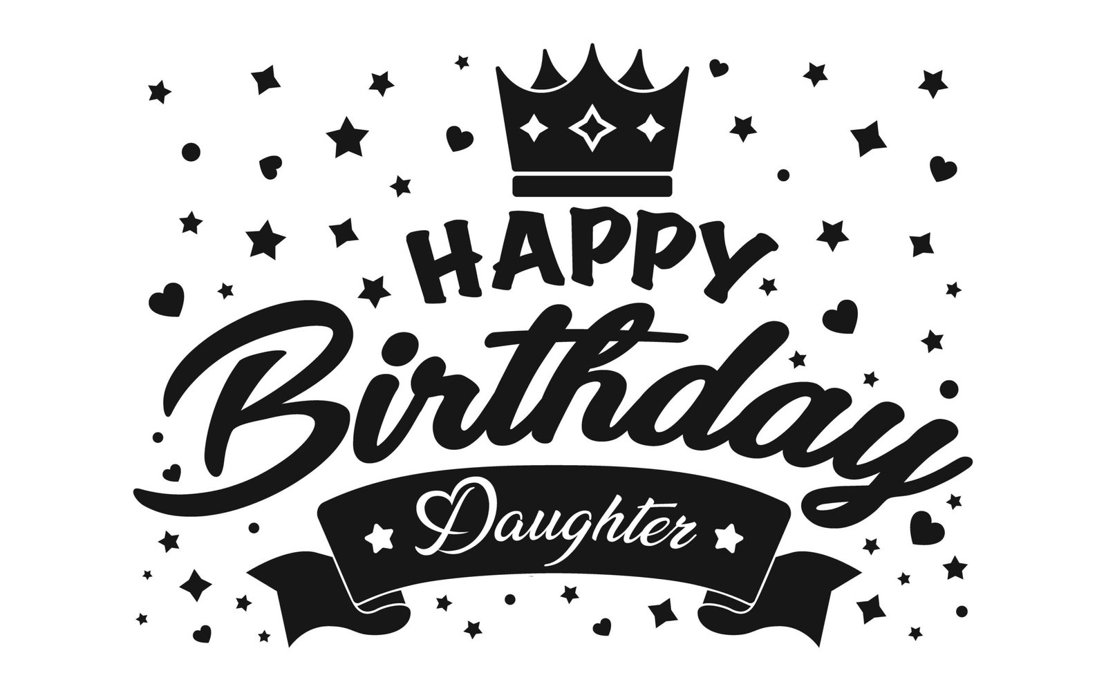 Happy Birthday typography or Calligraphy lettering with balloons