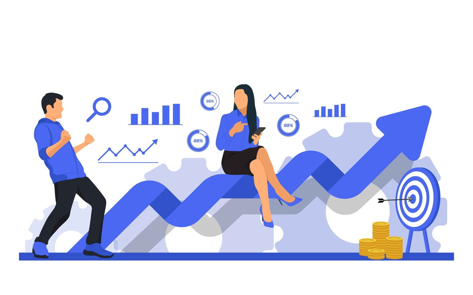 Business Growth concept illustration art