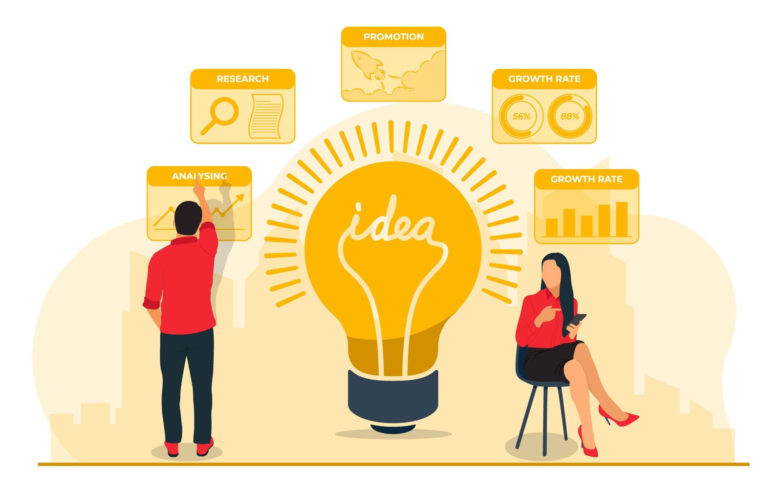 Business Growth concept illustration art