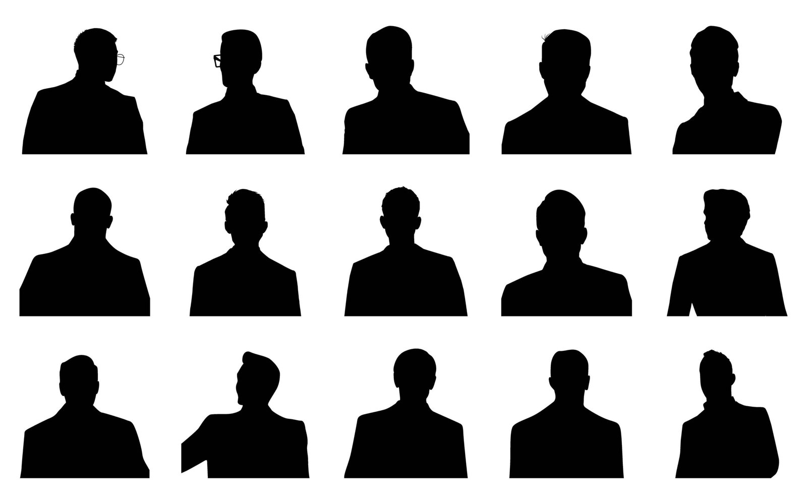 Businessman Avatar Profile silhouettes vector art
