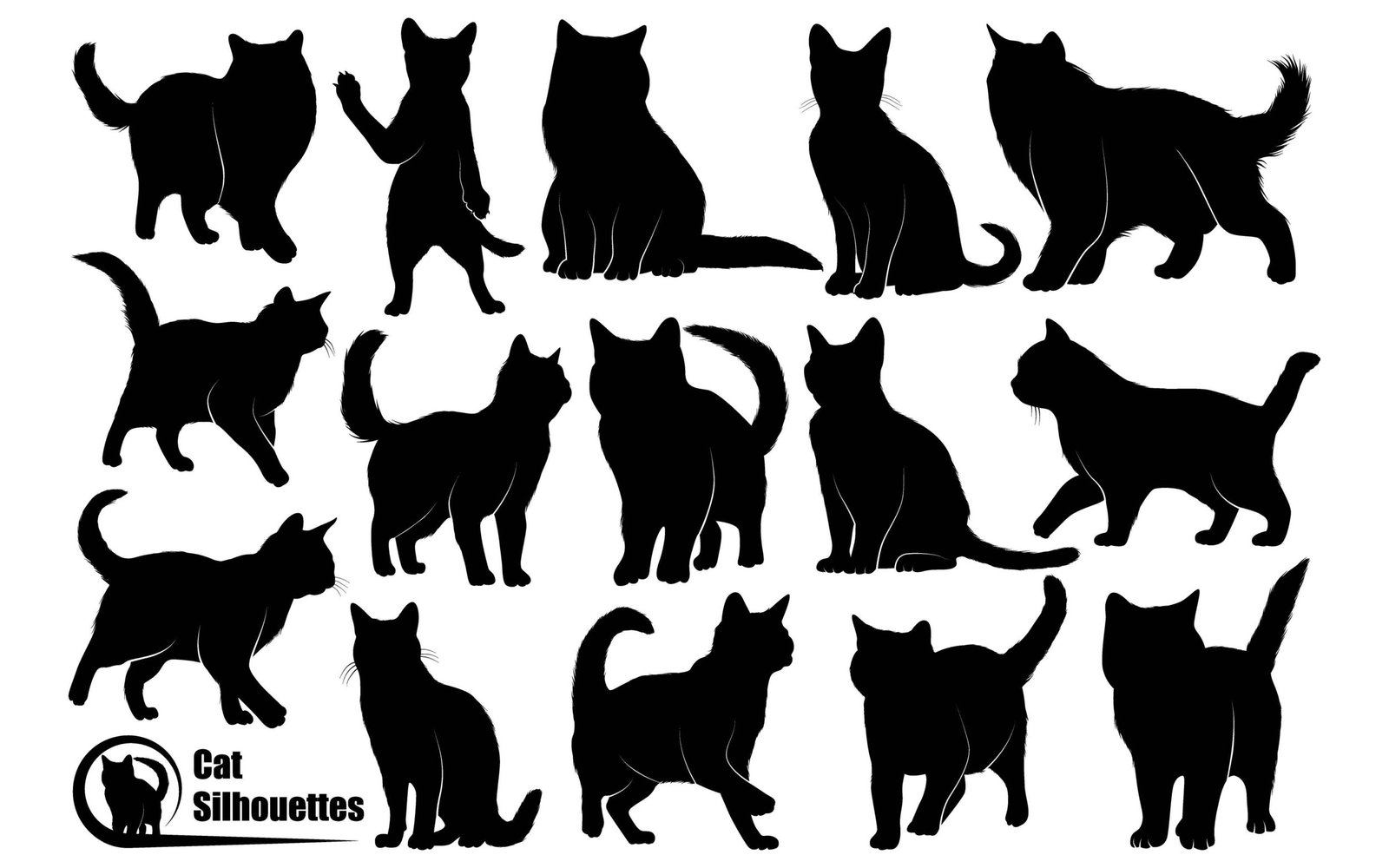Animal Cat Silhouettes vector art