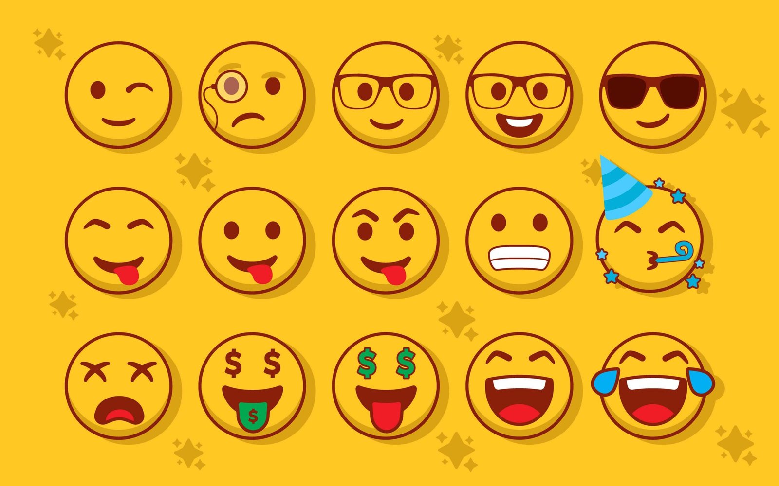 Emoji face, emoticon emojis symbols,digital chat objects emojis set emoticons reaction for social media