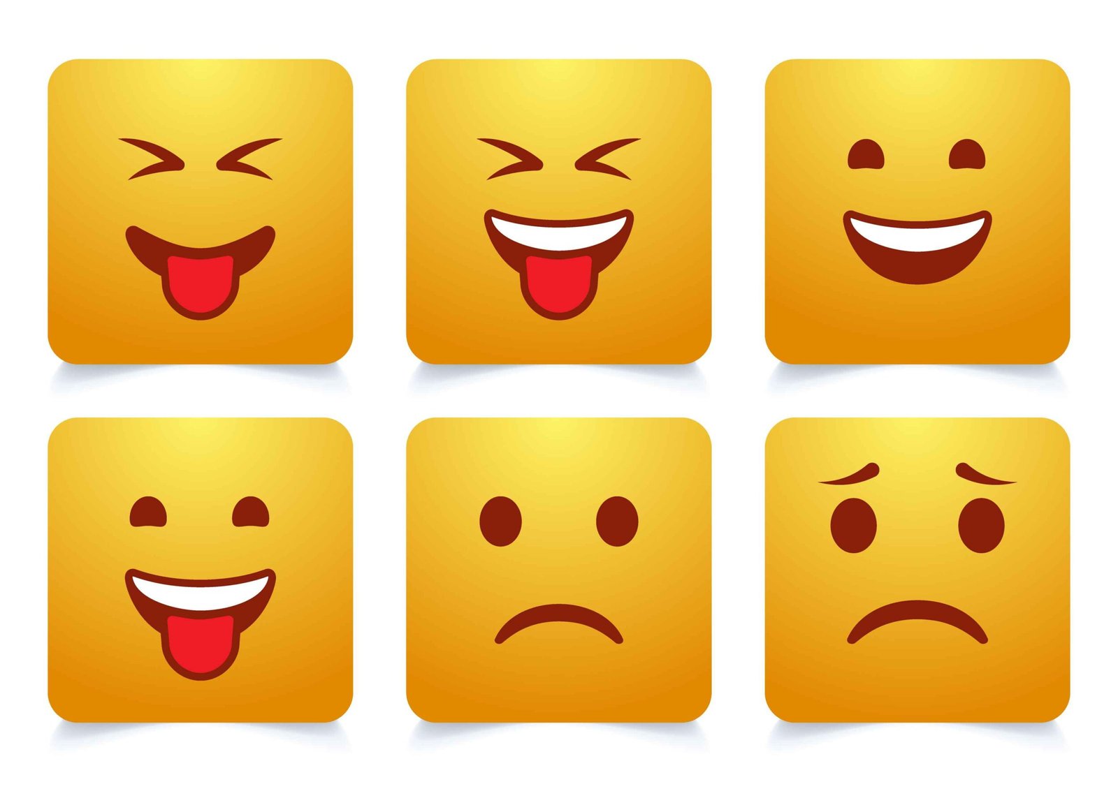 Emoji face emotion emoji’s vector cartoon emoji’s set emoticons reaction for social media