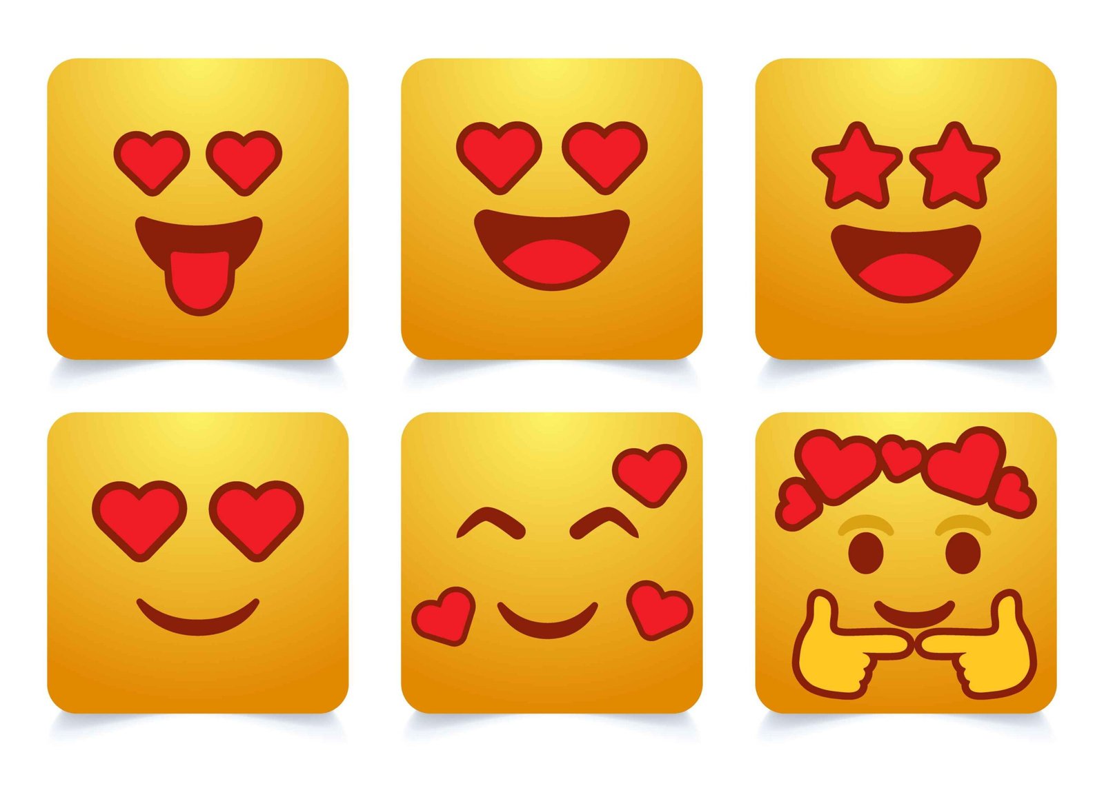 Emoji face emotion emoji’s vector cartoon emoji’s set emoticons reaction for social media