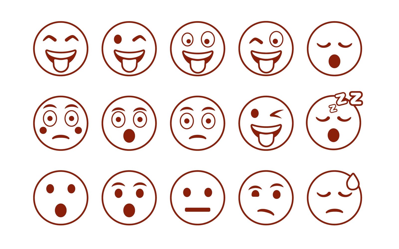 outline emoticon emojis symbols,digital chat objects outline emoticons reaction for social media