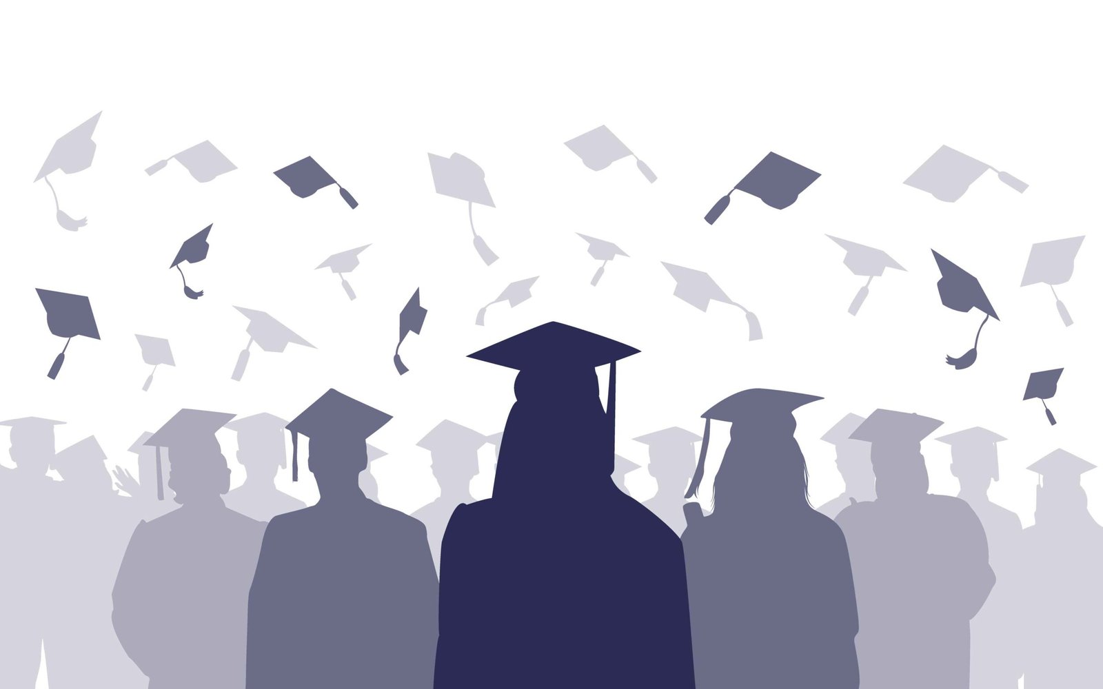 Celebrating university graduation Vector Illustration
