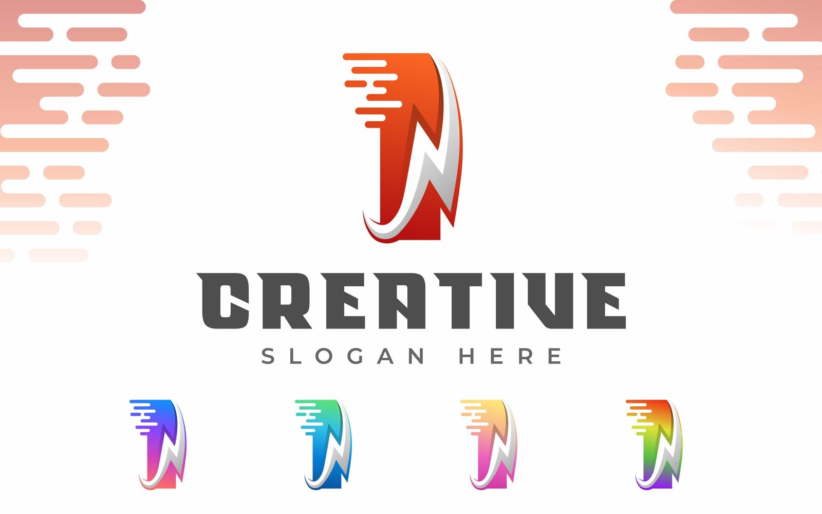 Letter I Energy logo or I Electric Logo with Lightning Icon or thunder bolt combination