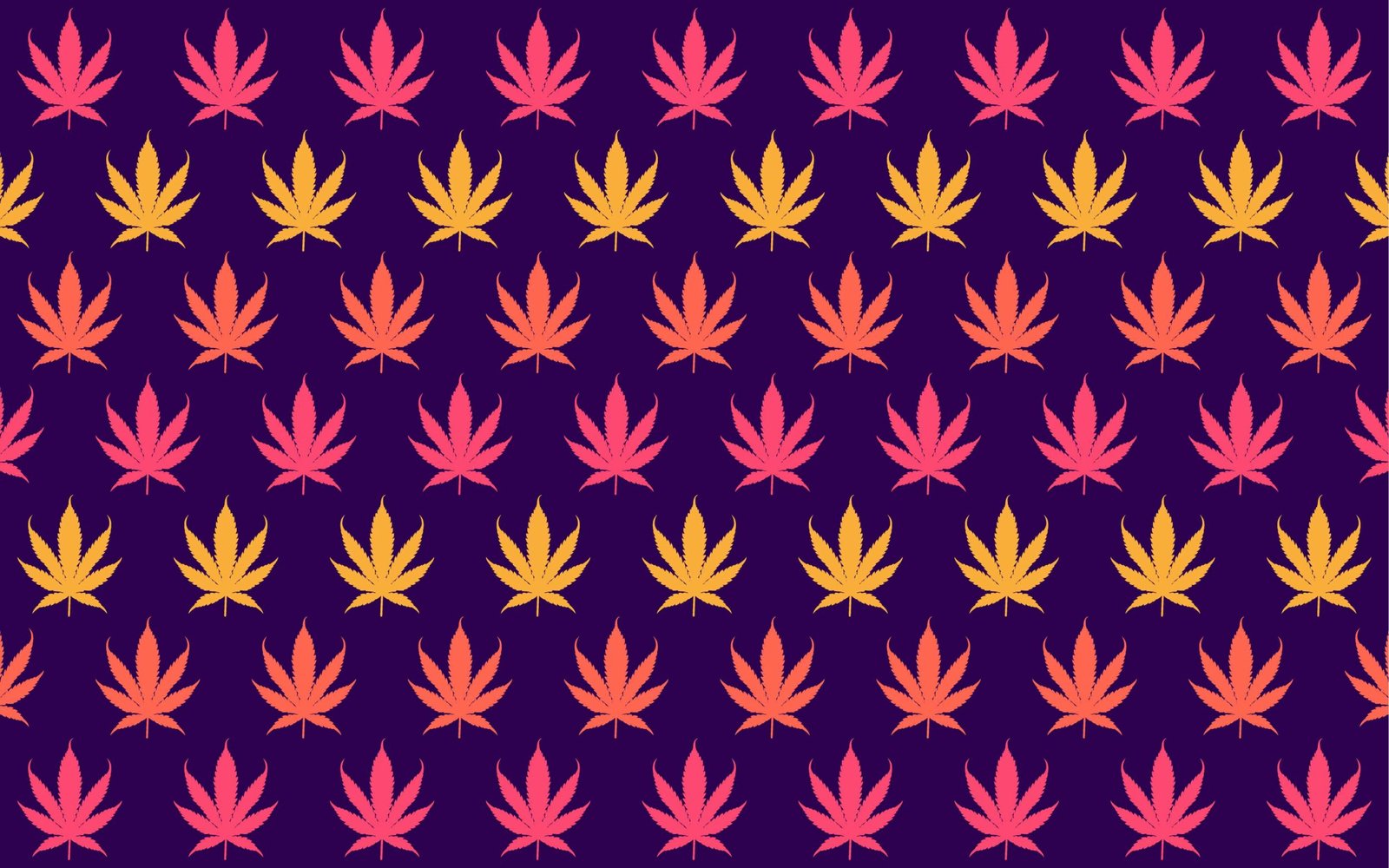 Weed or Cannabis Leaf Seamless Pattern Vector illustration