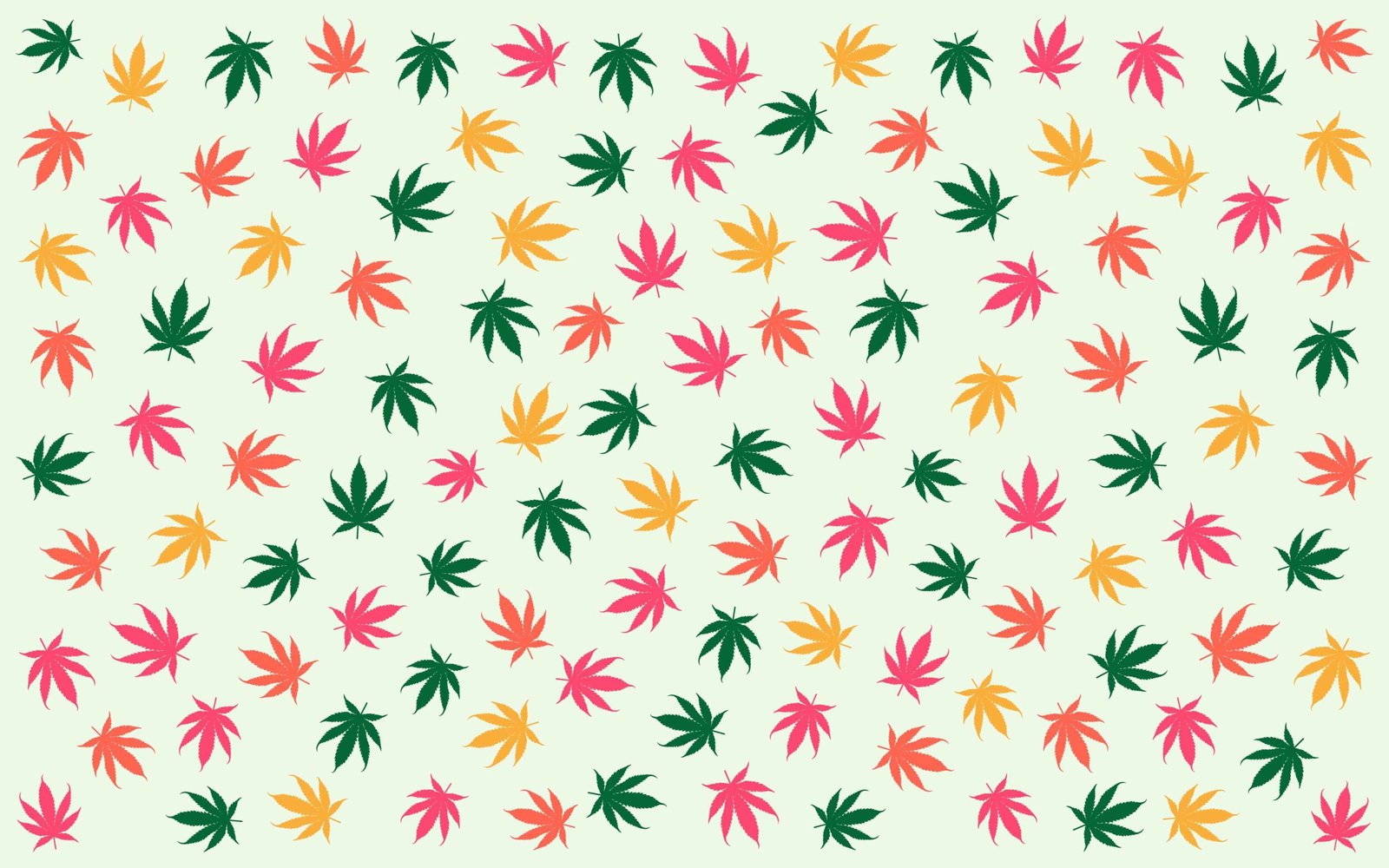 Weed or Cannabis Leaf Seamless Pattern Vector illustration
