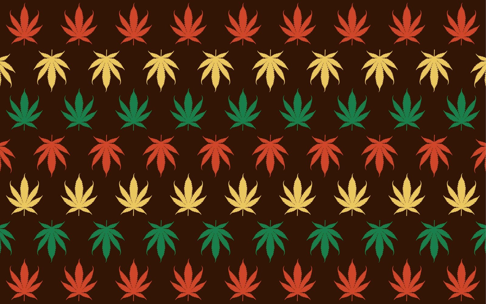 Weed or Cannabis Leaf Seamless Pattern Vector illustration