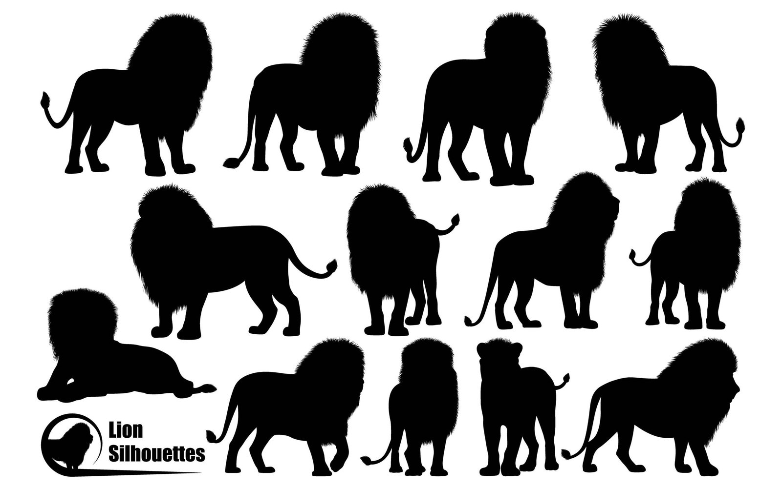 Animal Lion Silhouettes vector art