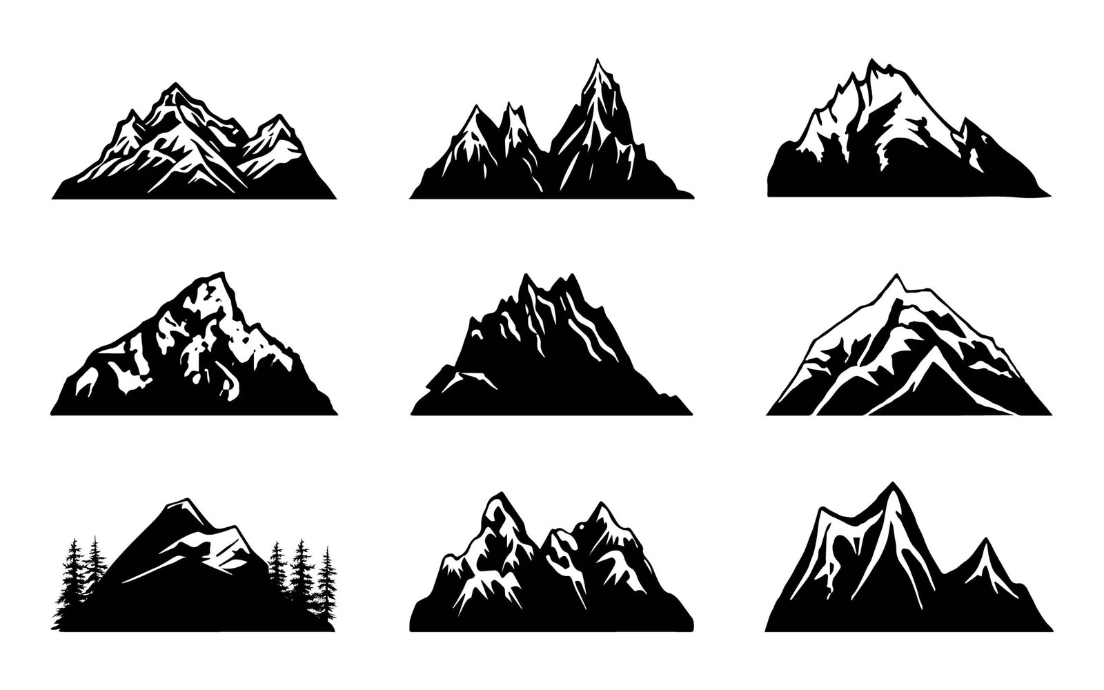 Mountain silhouettes 012