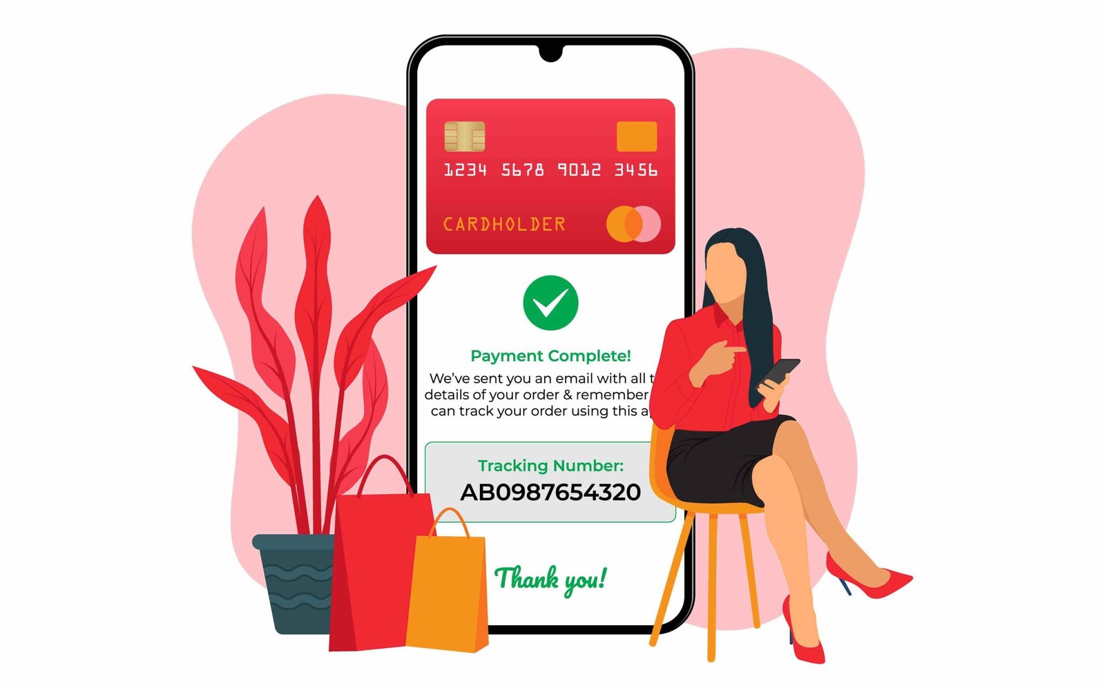 Online shopping concept illustration