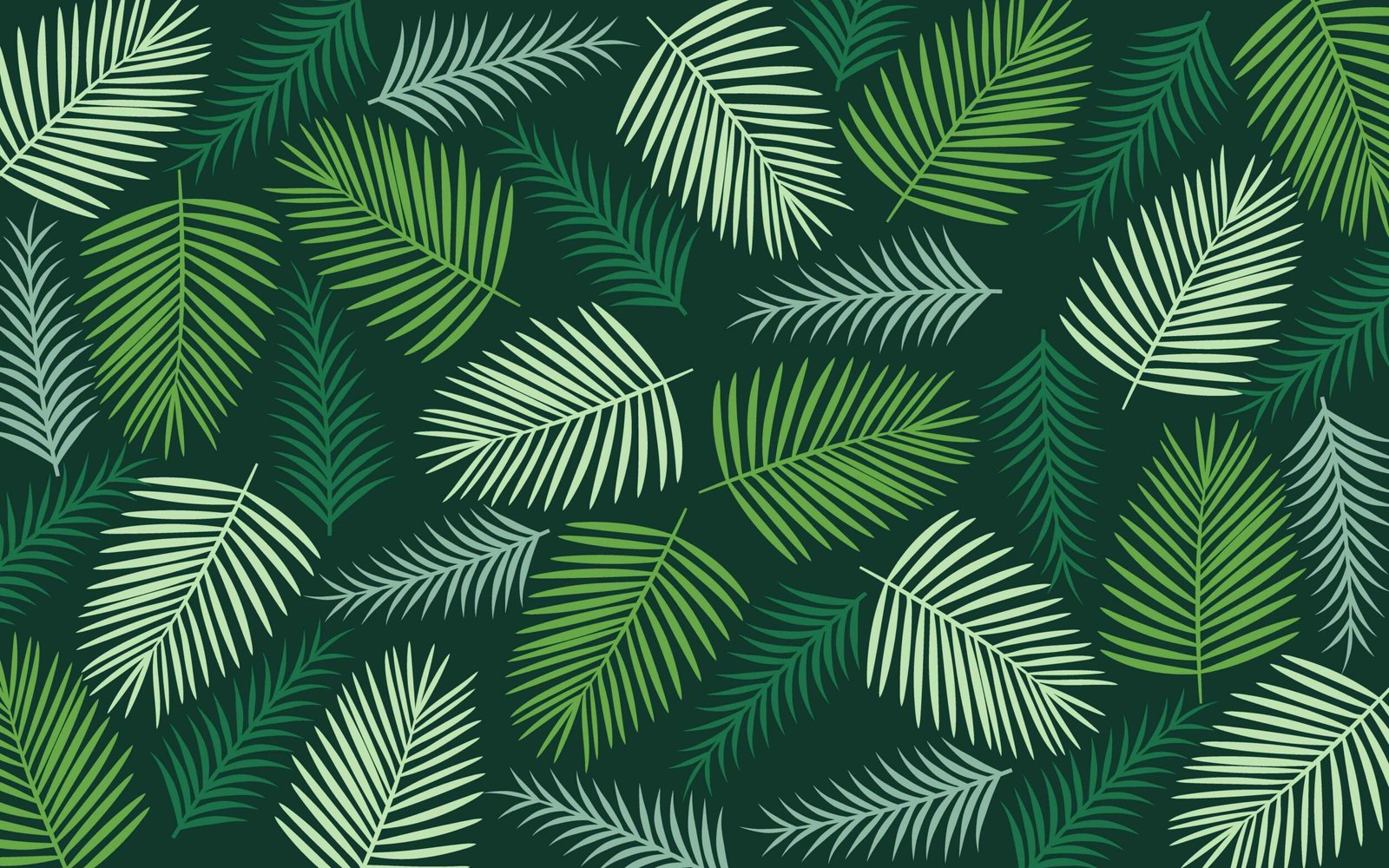 Seamless Tropical Palm Leaf Pattern vector illustration