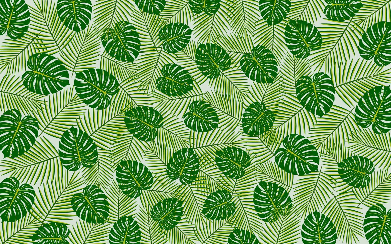 Seamless Tropical Palm Leaf Pattern vector illustration