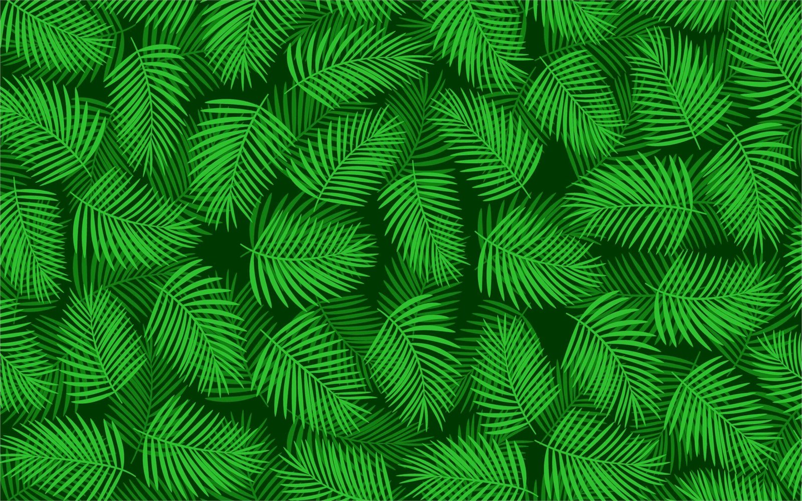 Seamless Tropical Palm Leaf Pattern vector illustration