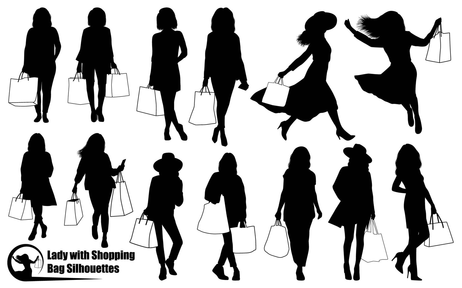 woman with shopping Bag silhouette