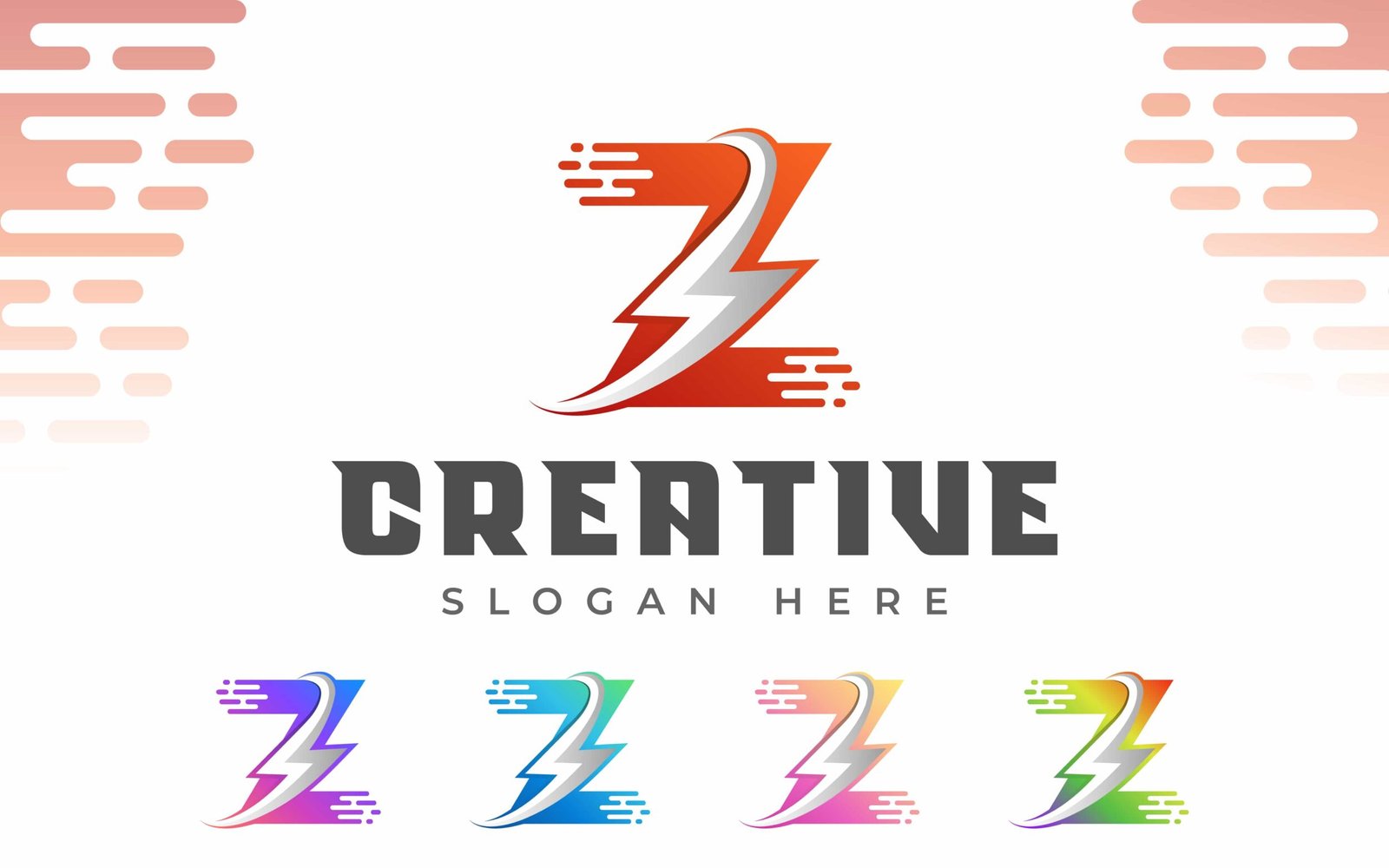 Letter Z Energy logo or Z Electric Logo with Lightning Icon or thunder bolt combination