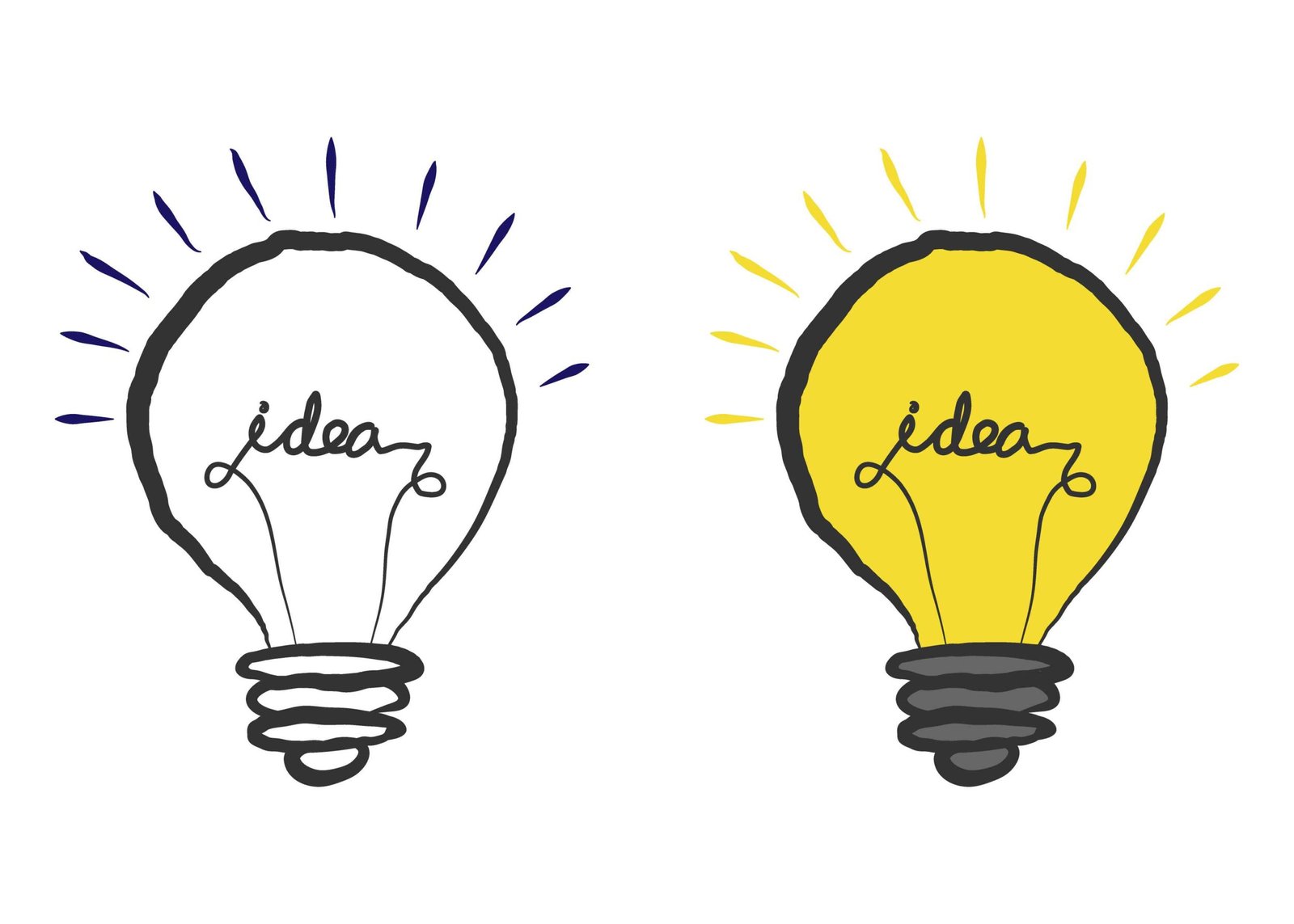 Idea lightbulb or electric yellow bulb vector vector illustration